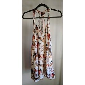 Lucy Paris White/Pink Floral Slip Dress